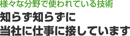 様々な分野で使われている技術